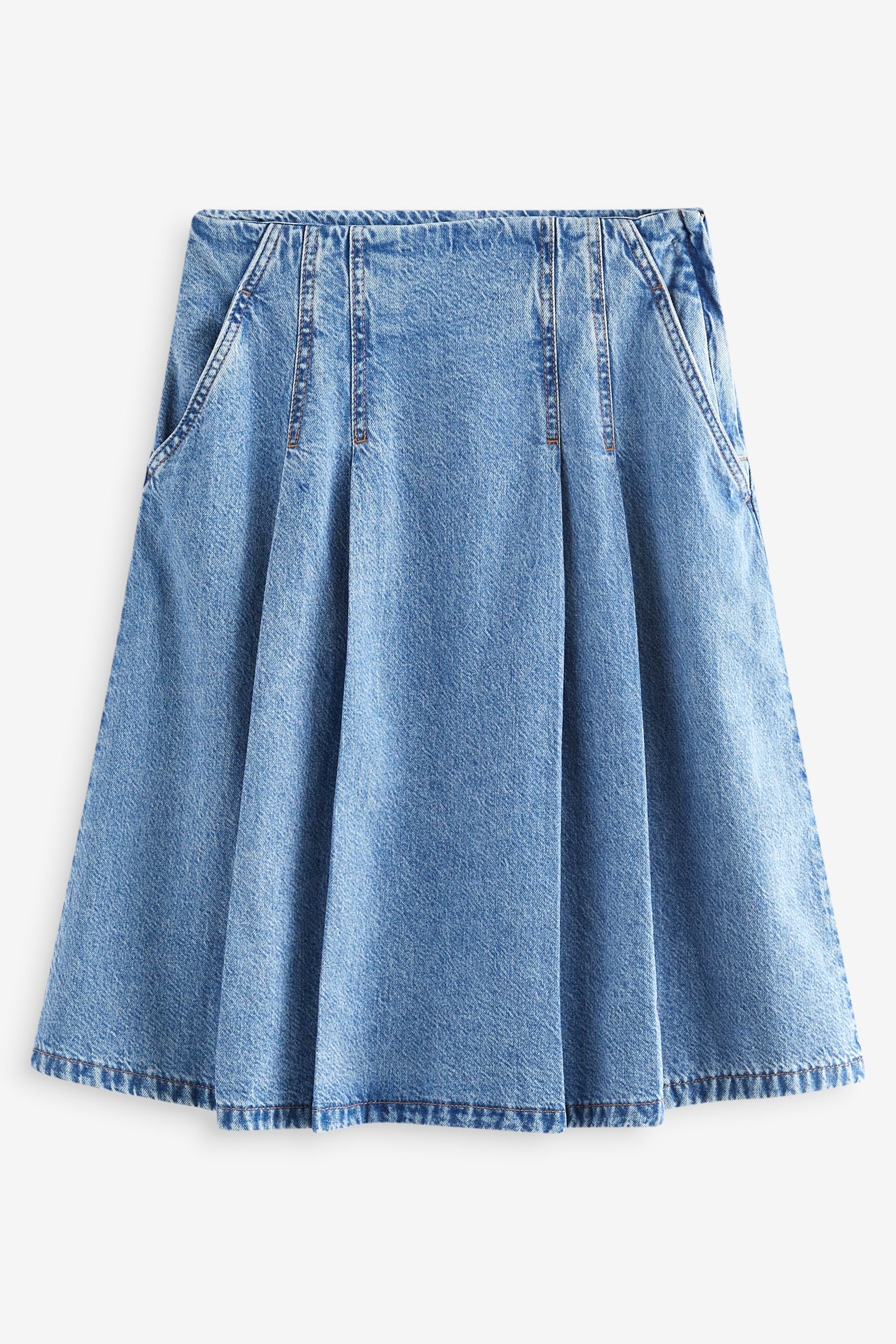 Mid length denim skirts 5t outlet