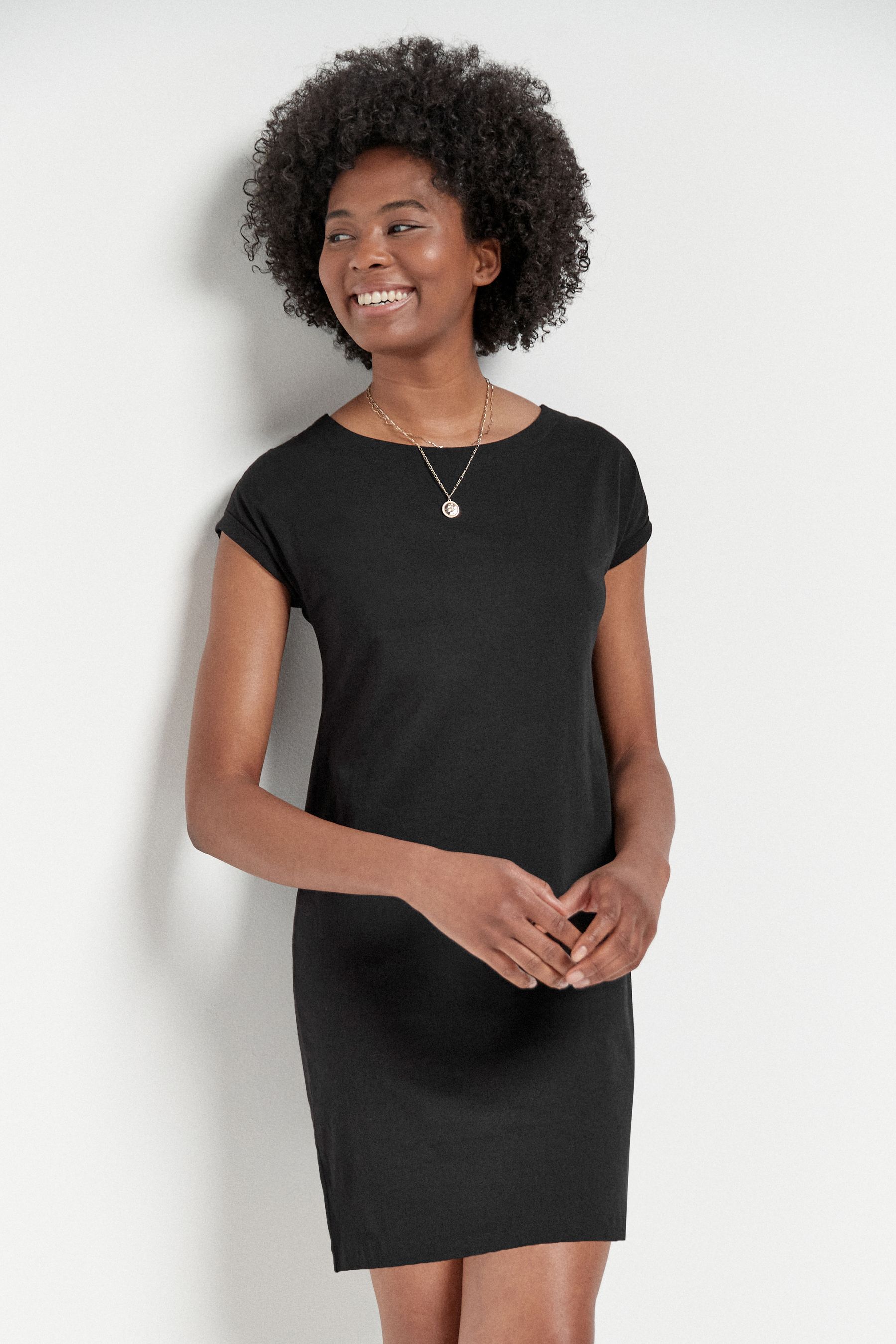Black tunic dress with sleeves clearance