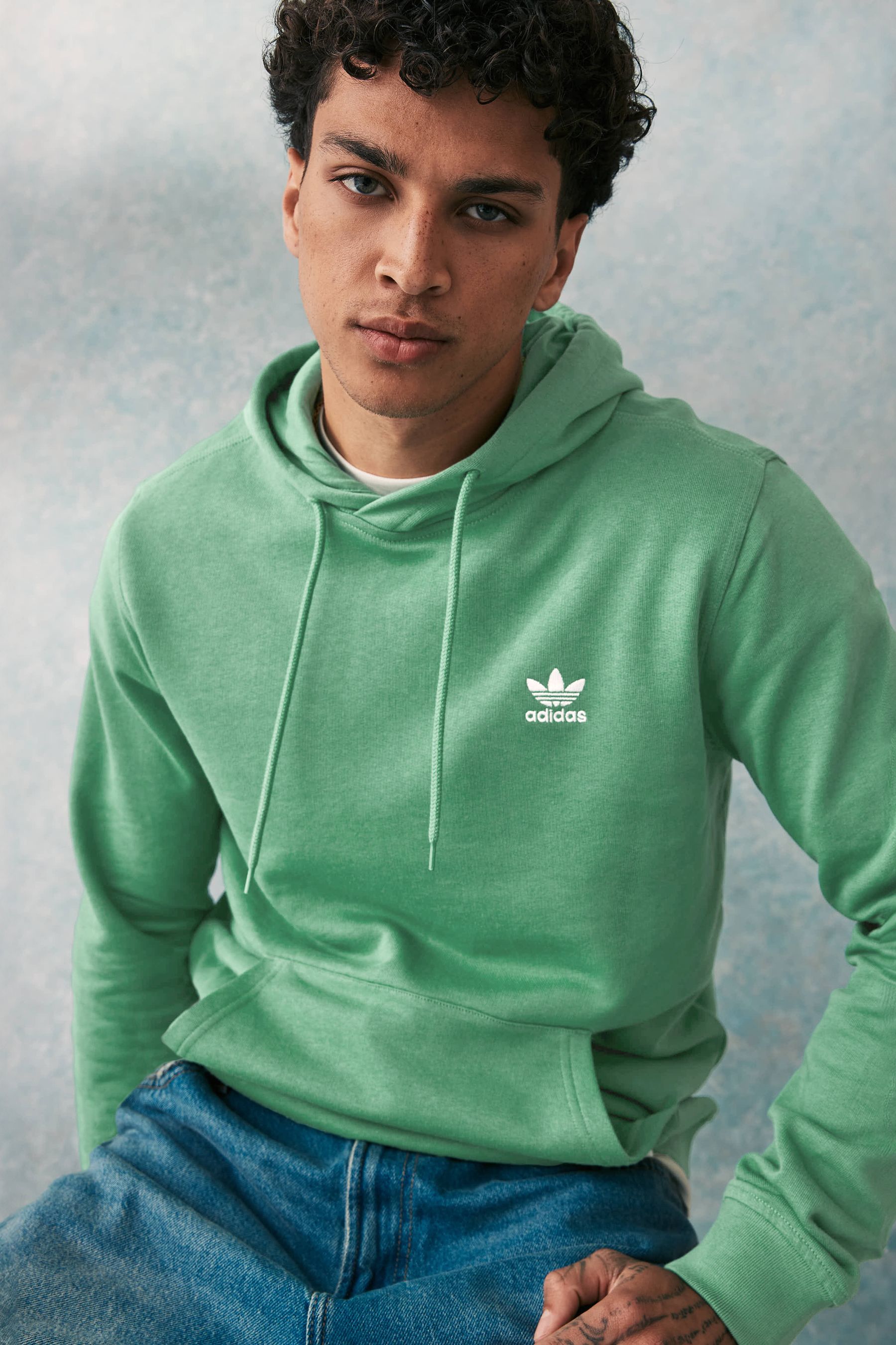 Green adidas hoodie best sale
