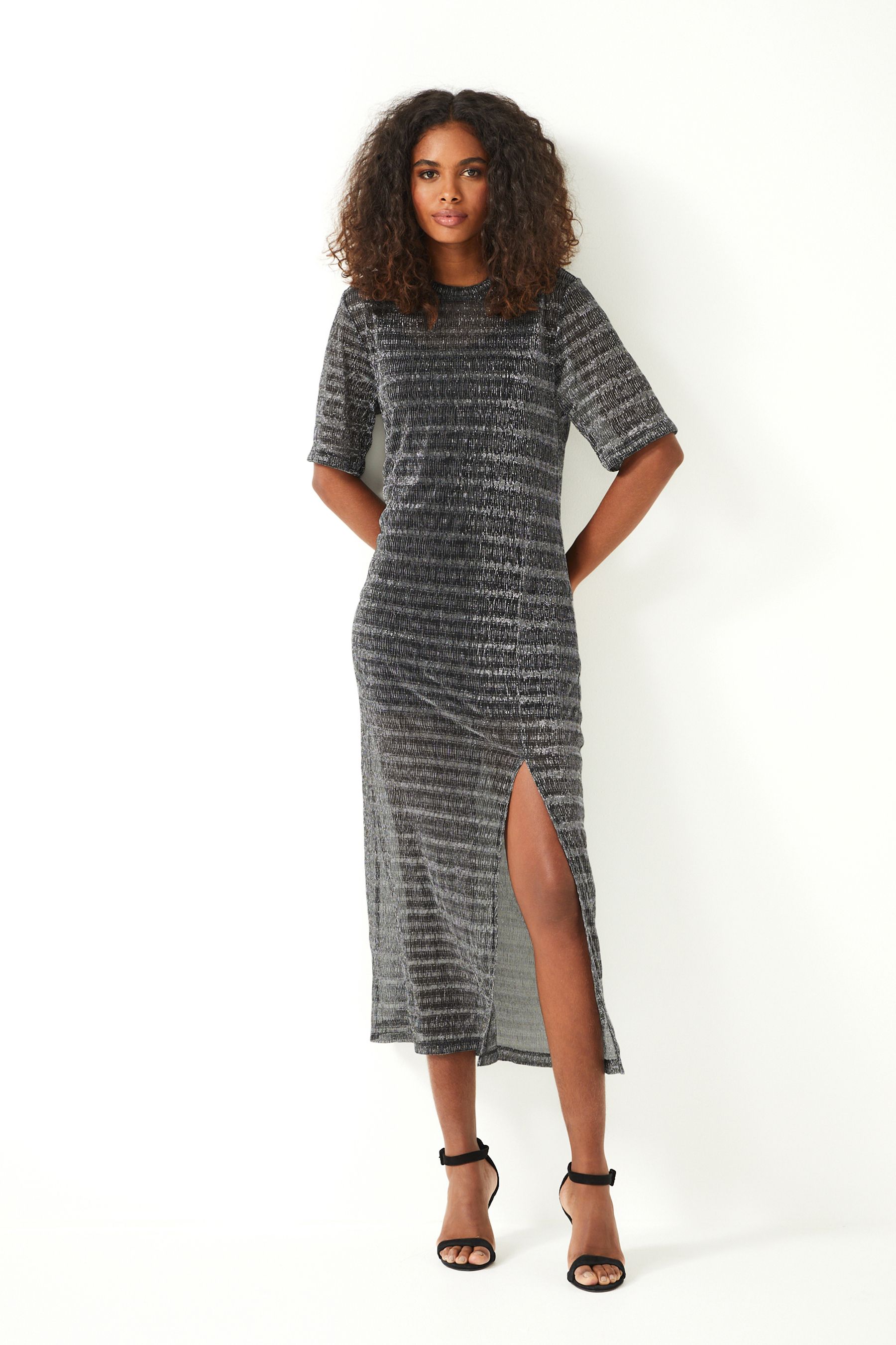 Short sleeve sparkly dress sales