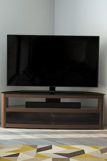 AVF Brown Burghley 1500 Curved Corner TV Stand