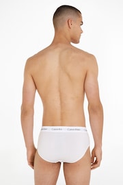 Calvin Klein Black/White/Grey Cotton Stretch Hip Briefs 3 Pack - Image 5 of 8