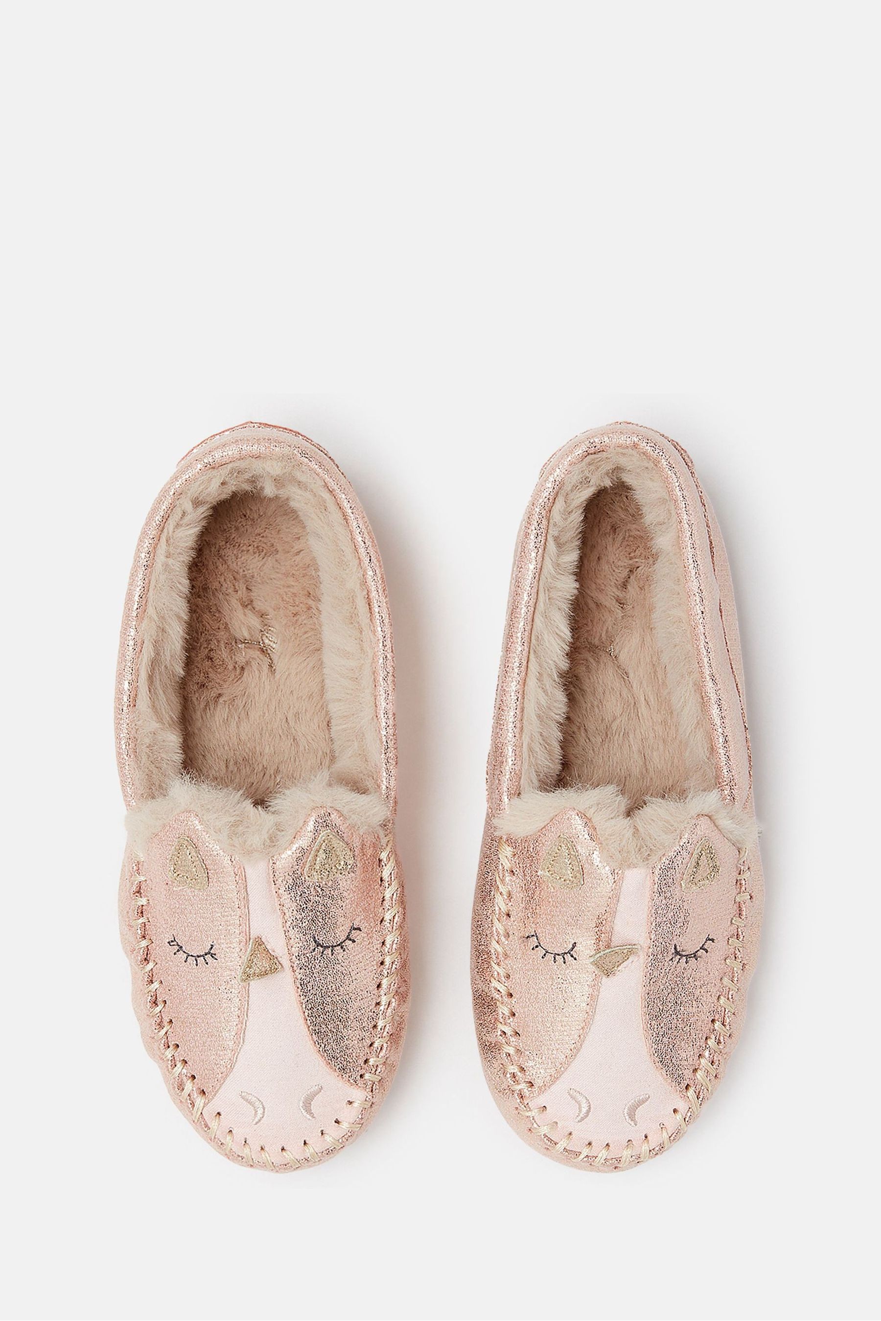 Buy Joules Girls Quinn Pink Unicorn Slippers from Next USA