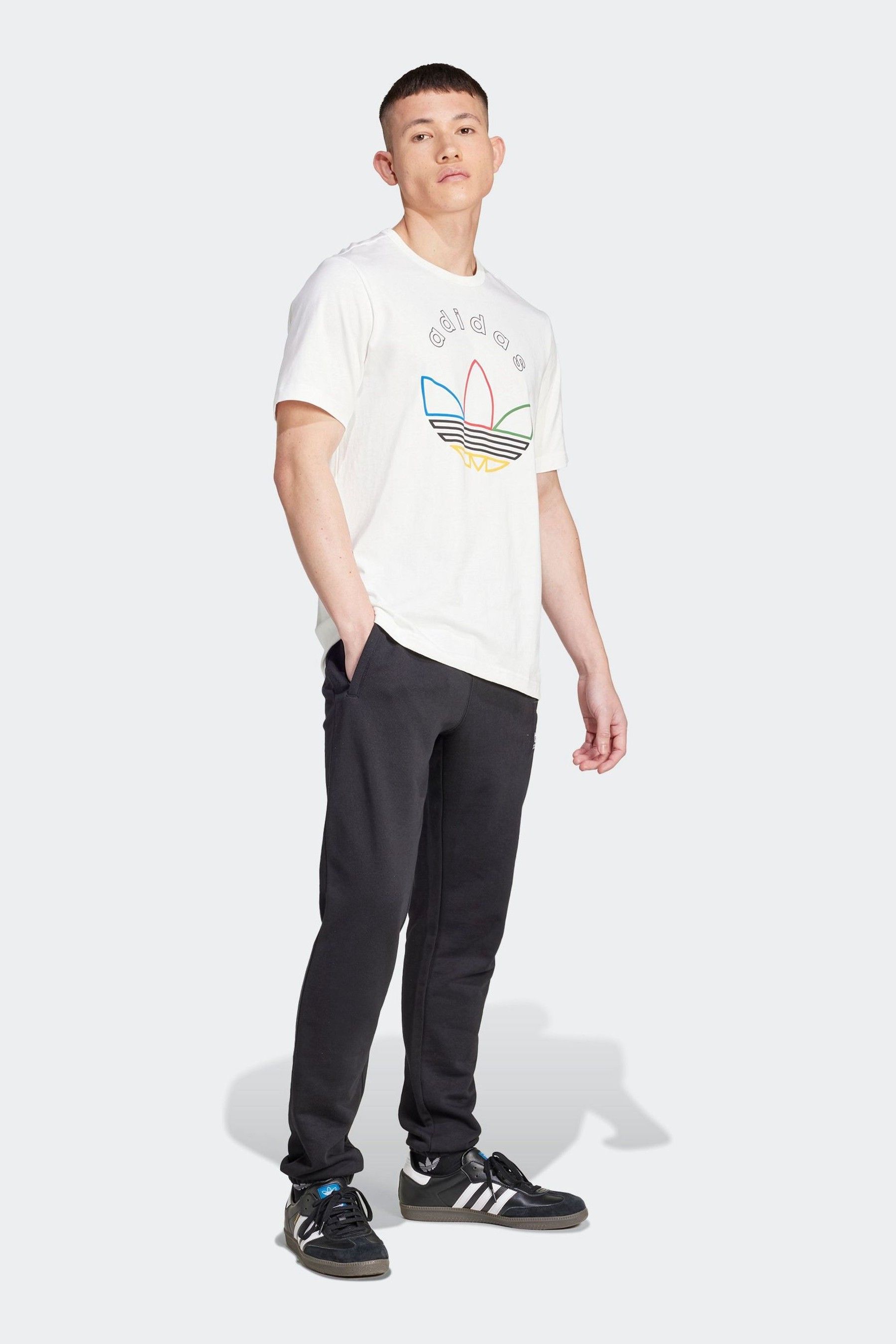 Buy adidas Black Trefoil Essentials 100 Cotton Joggers from the Next UK online shop