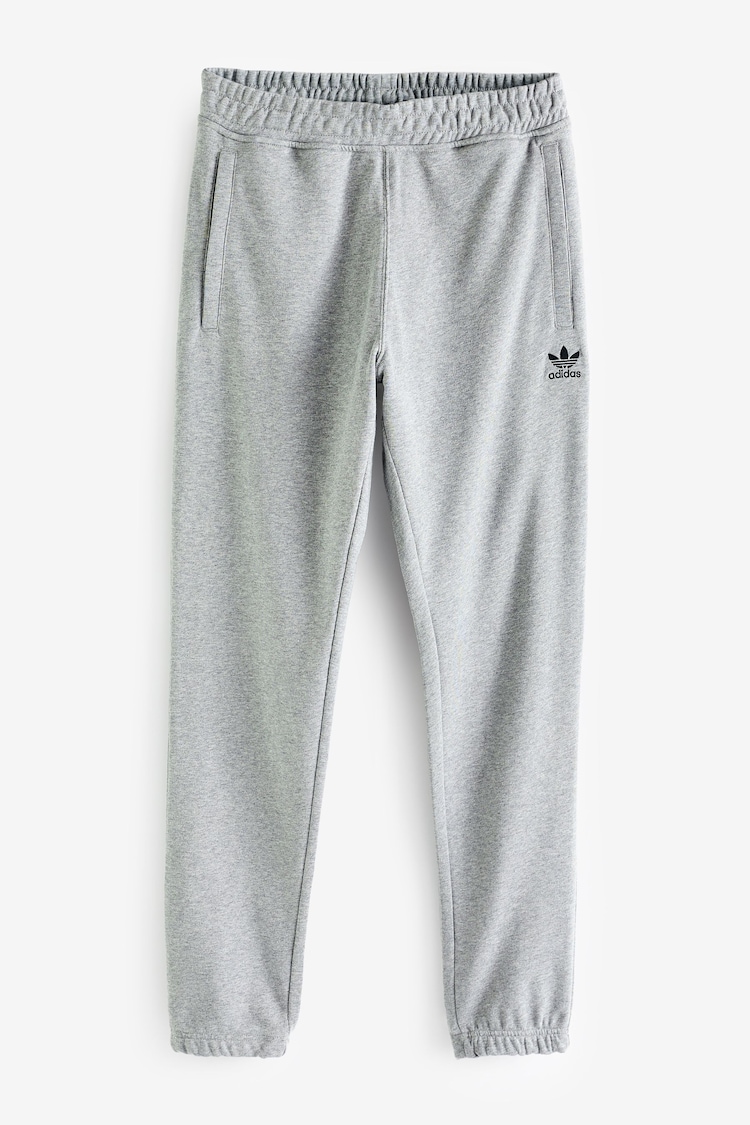 adidas Grey Trefoil Essentials 100% Cotton Joggers - Image 4 of 4