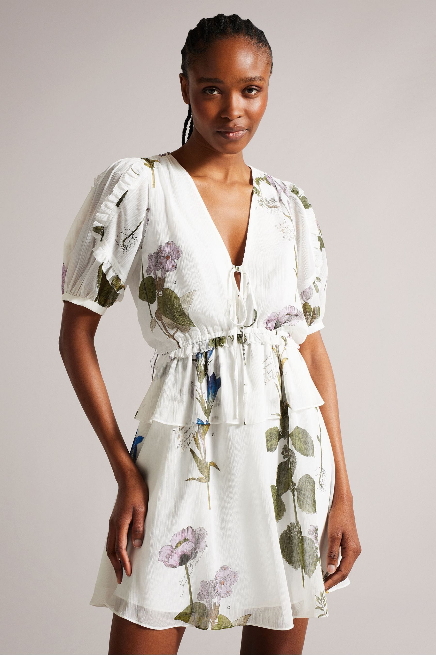 Mini white wrap dress 2025