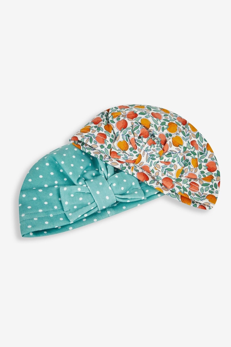 JoJo Maman Bébé Cream 2-Pack Printed Turbans - Image 6 of 6