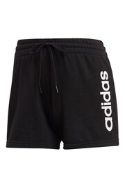 adidas Black Sportswear Essentials Linear French Terry Shorts - Image 6 of 6