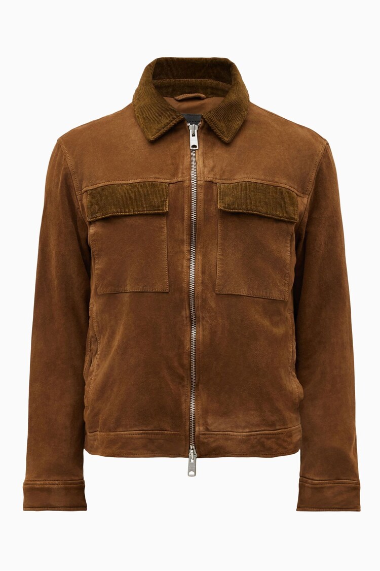 AllSaints Brown Cozza Jacket - Image 7 of 7