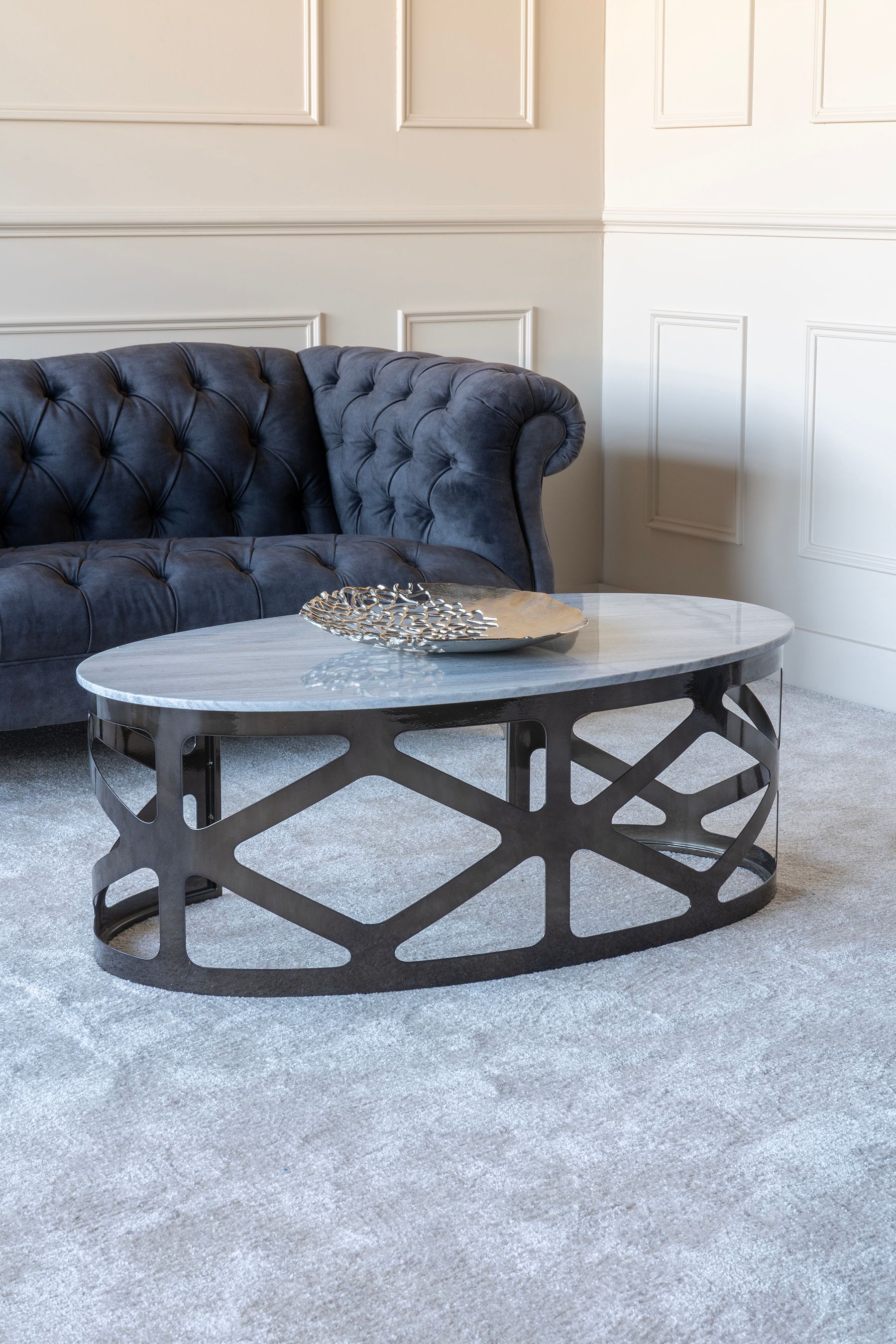 Round nickel 2025 accent table