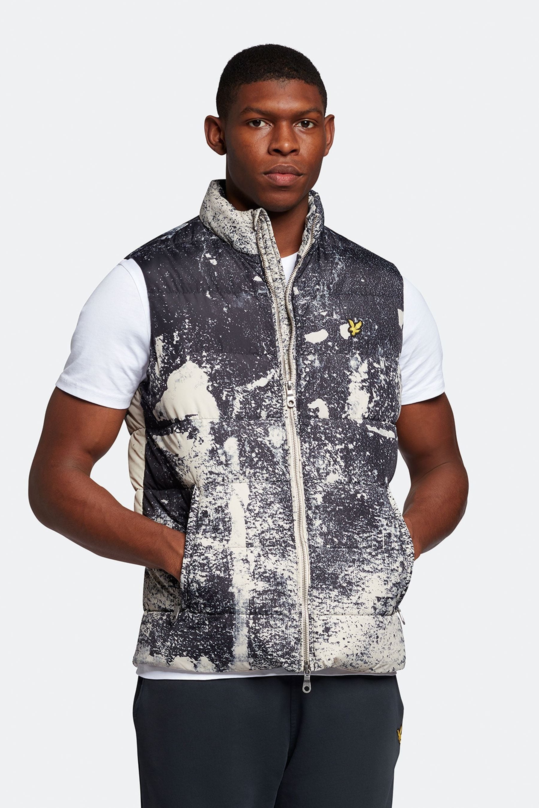 Buy Lyle Scott Cream Erosion Print Gilet from the Next UK online