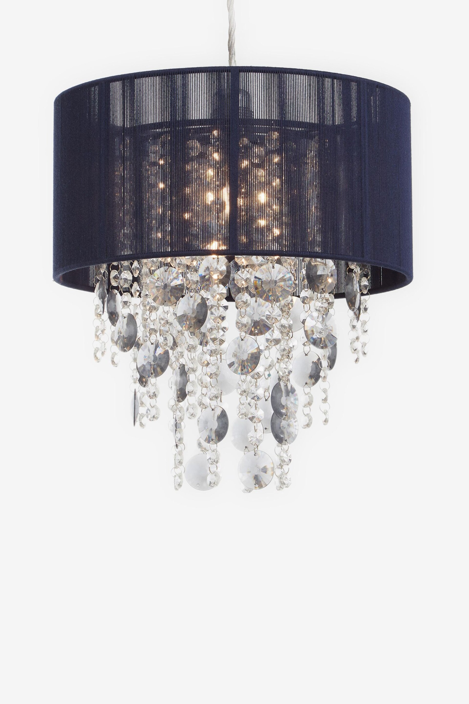 Navy Palazzo Easy Fit Pendant Lamp Shade - Image 7 of 8