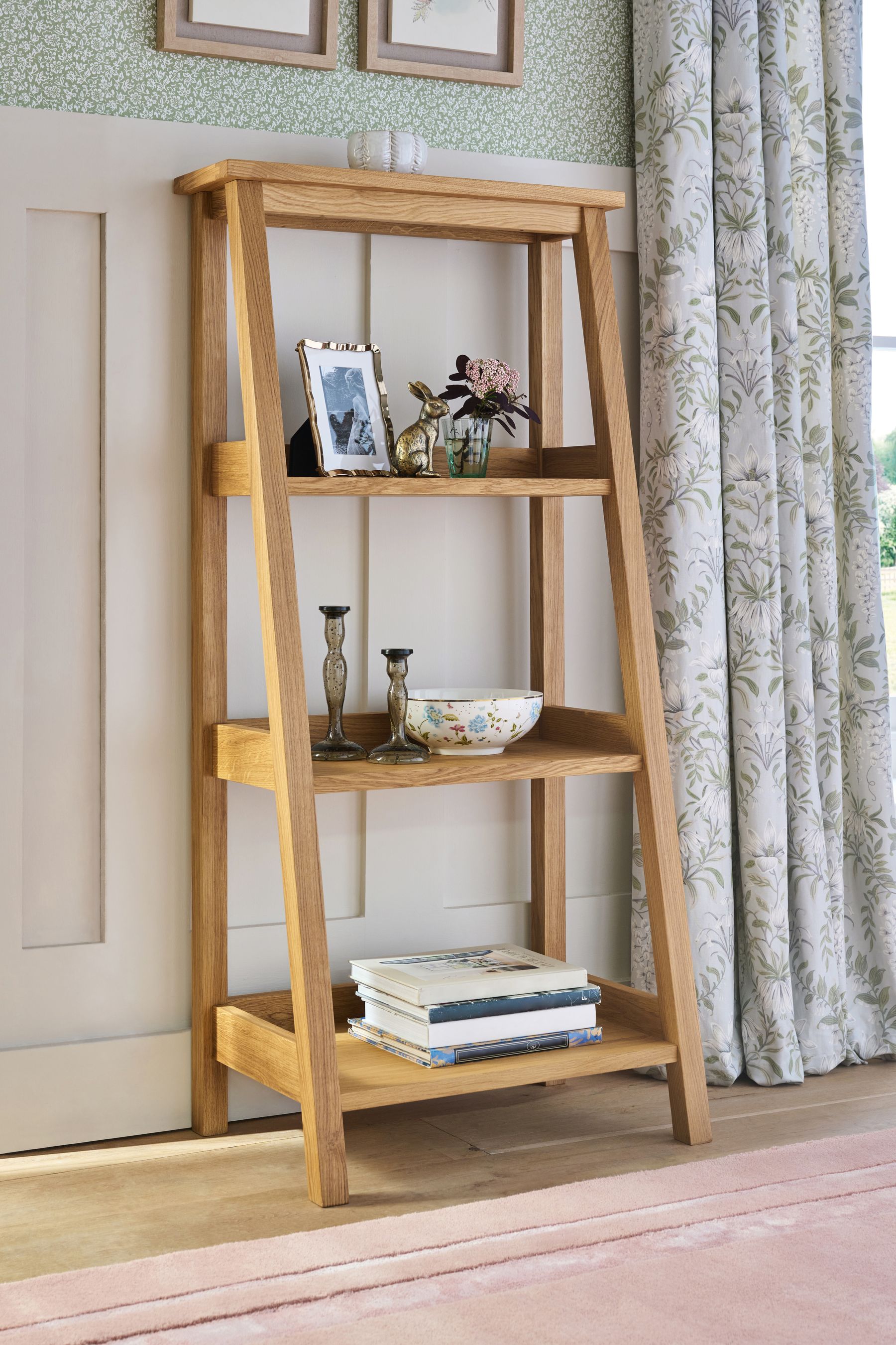 Laura Ashley Oak Milton Low Ladder Storage Unit