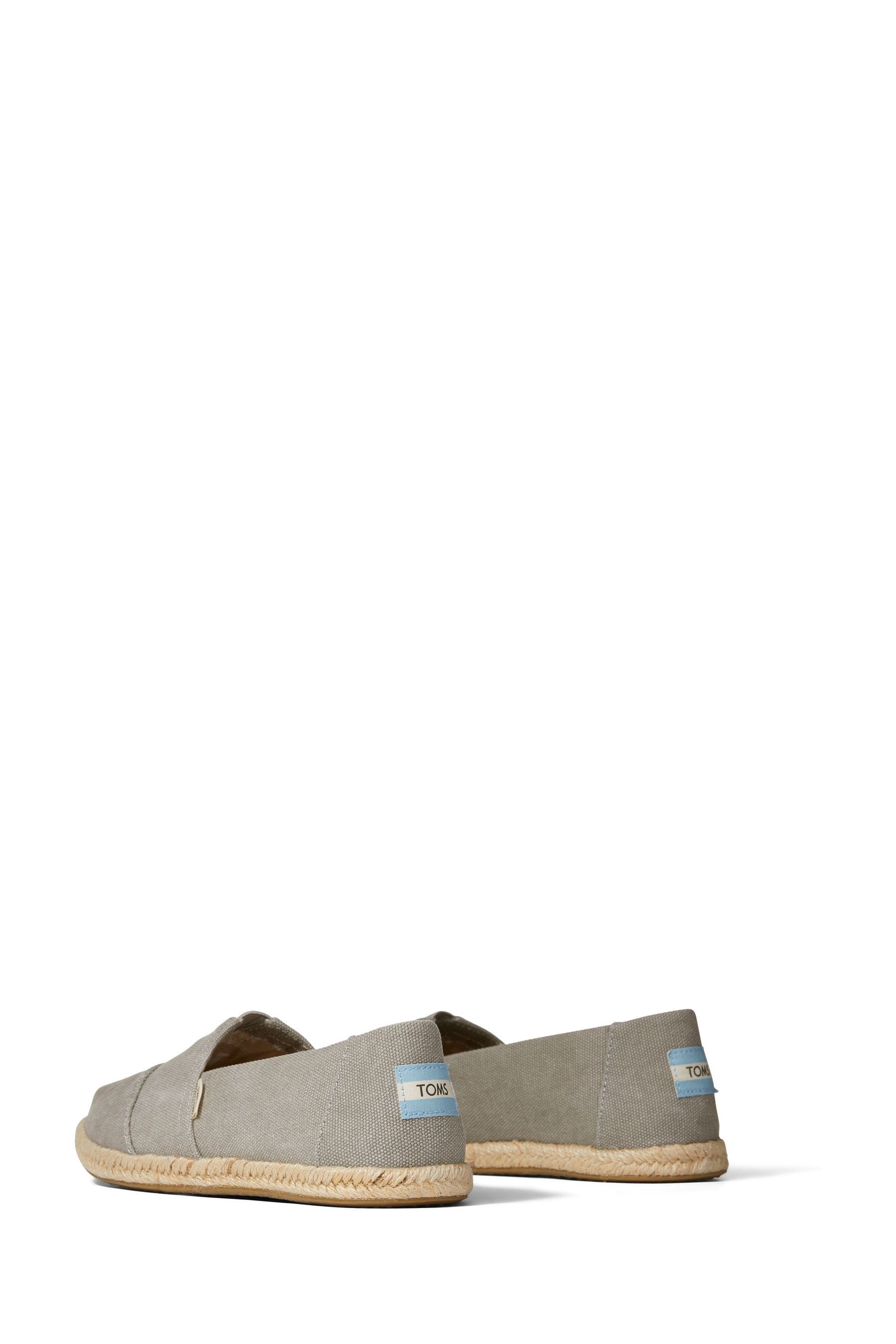 Drizzle grey washed store canvas women's espadrilles