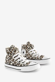 Converse Leopard Print Junior All Star 1V Easy On Trainers - Image 3 of 9