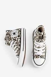 Converse Leopard Print Junior All Star 1V Easy On Trainers - Image 4 of 9