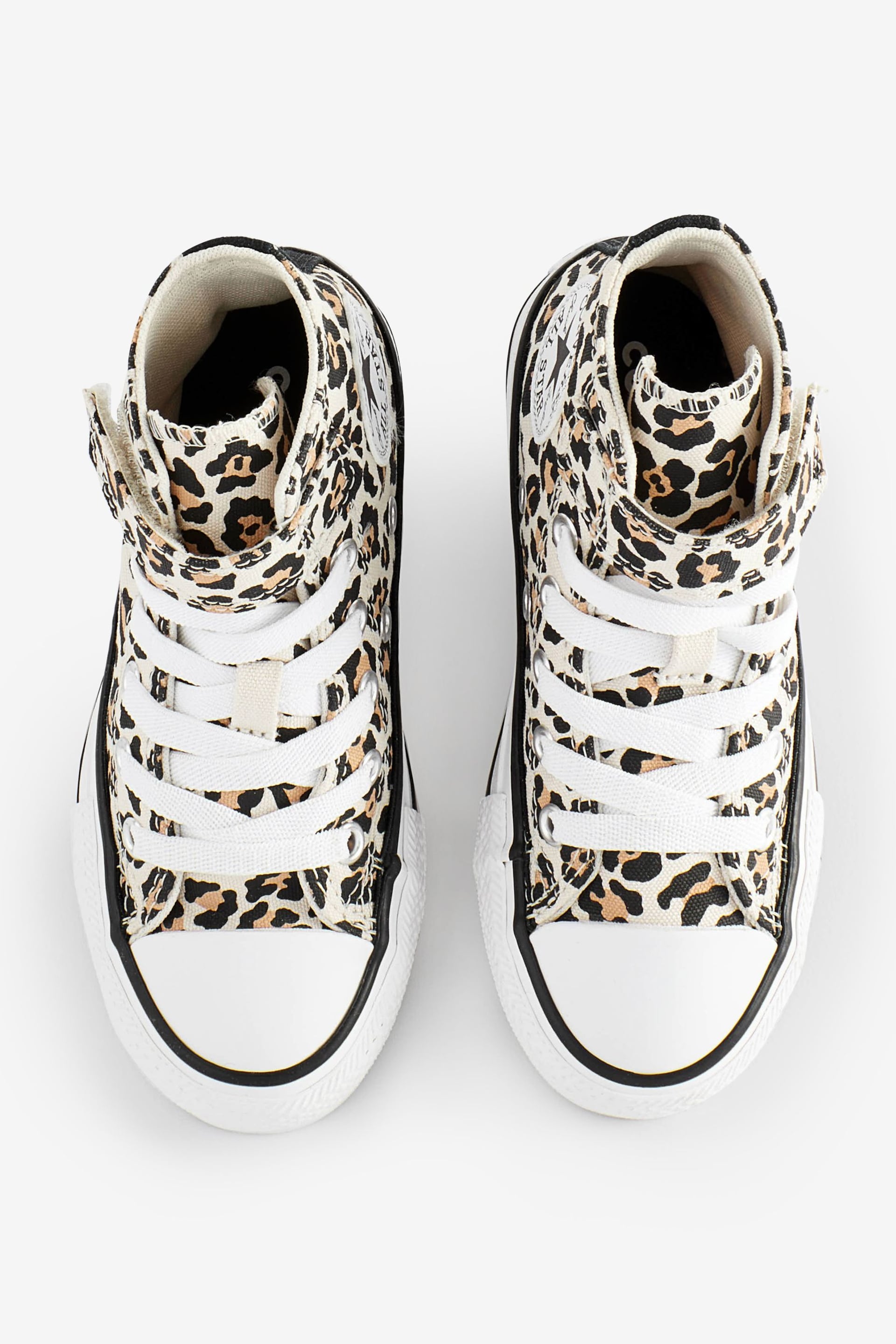 Converse Leopard Print Junior All Star 1V Easy On Trainers - Image 5 of 9