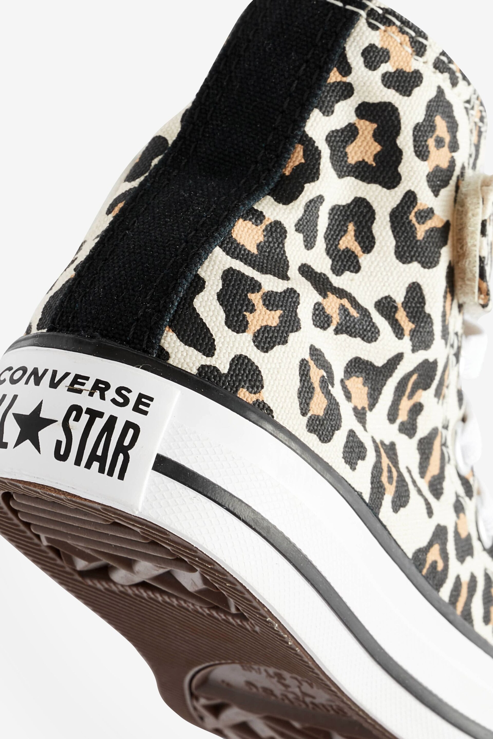 Converse Leopard Print Junior All Star 1V Easy On Trainers - Image 8 of 9