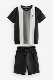 Monochrome Colourblock T-Shirt And Shorts Set (3-16yrs) - Image 1 of 3