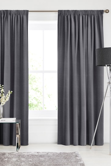 Buy Charcoal Grey Black Soho Made To Measure Curtains from the Next UK ...