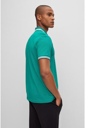 BOSS Green/Green Tipping Paddy Polo Shirt
