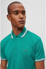 BOSS Green/Green Tipping Paddy Polo Shirt - Image 4 of 5