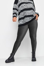 Yours Curve Grey Cord Leggings - Image 1 of 4