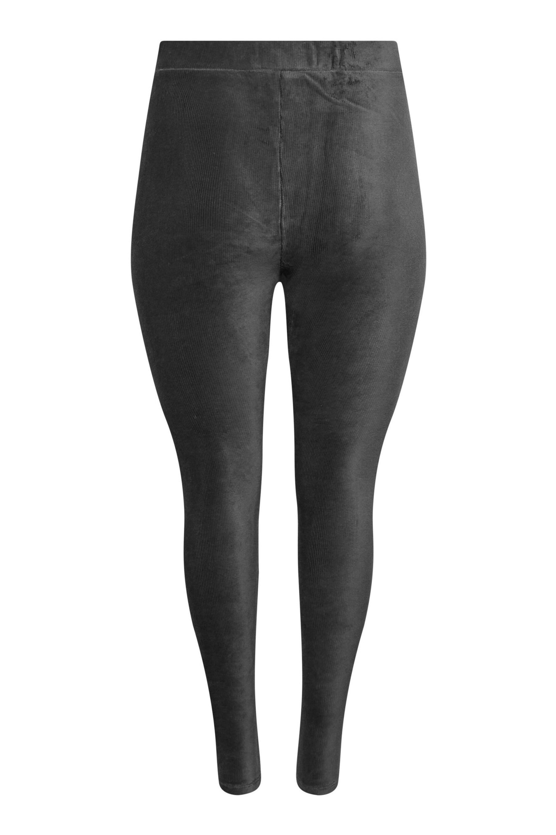 Yours Curve Grey Cord Leggings - Image 4 of 4
