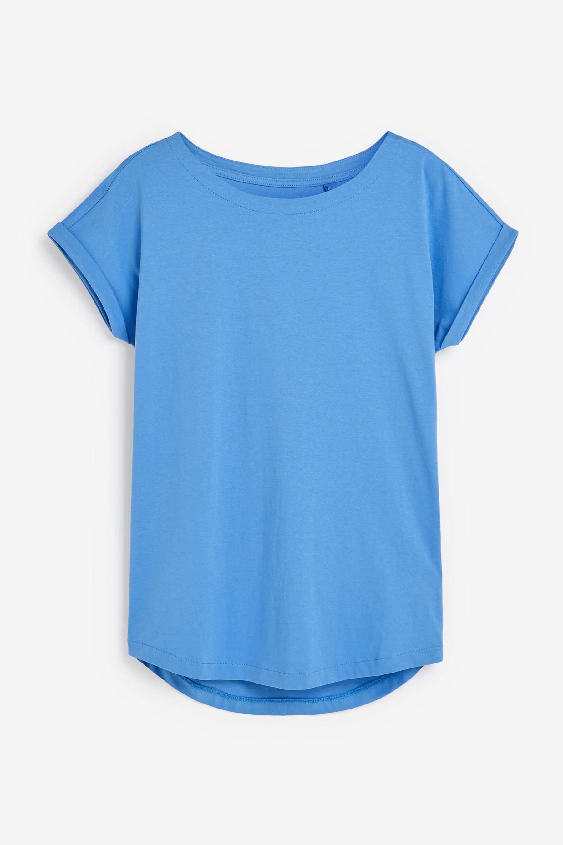 Round neck blue t on sale shirt