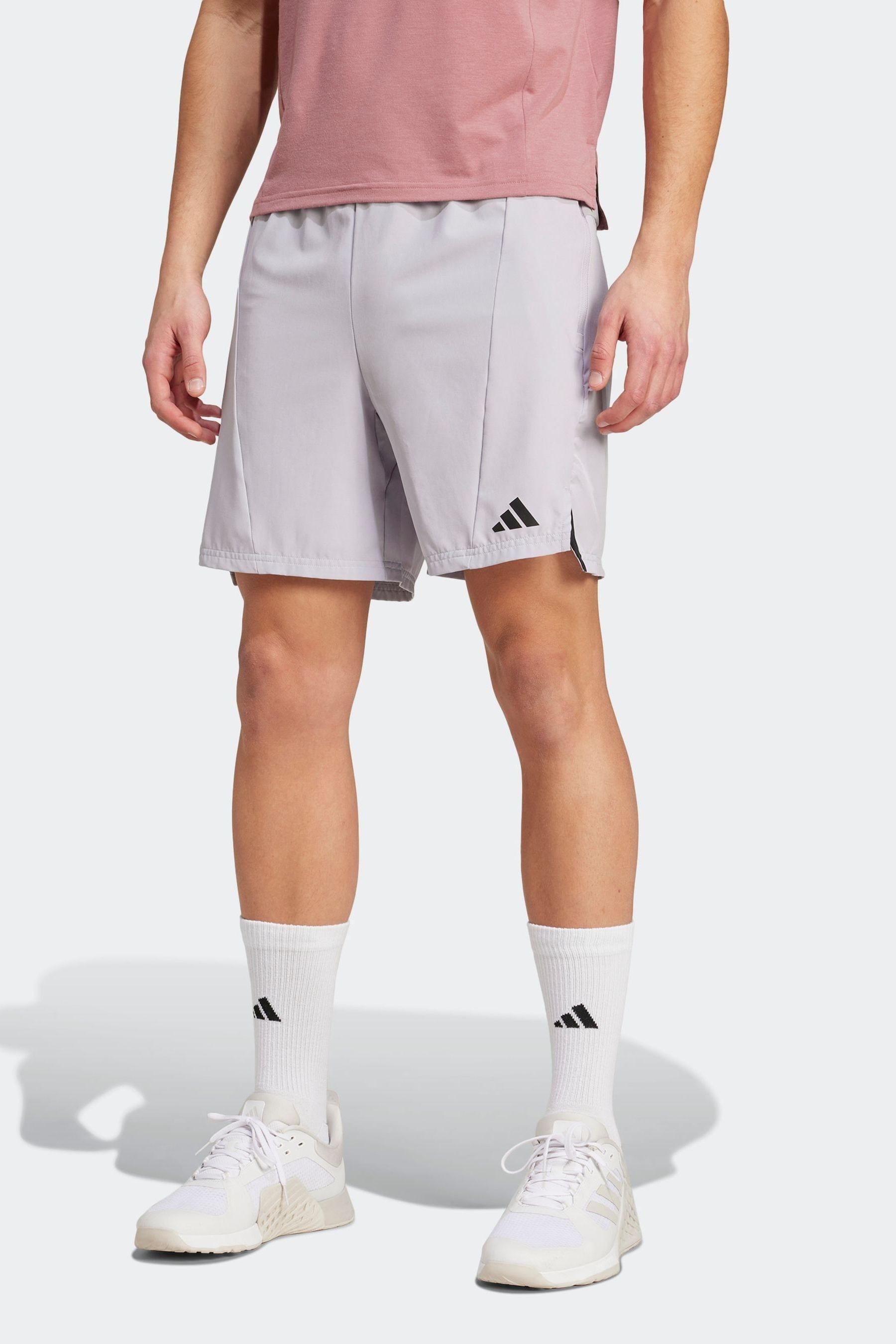 Buy adidas Grey Designed for Training Workout Shorts from Next Luxembourg