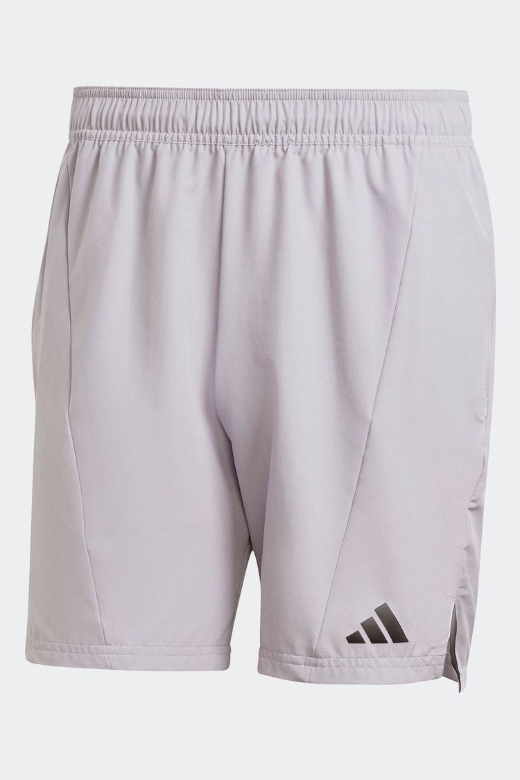 adidas Grey Designed for Training Workout Shorts - Image 6 of 6