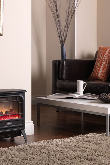 Dimplex Black Electric Optiflame MicroStove Fireplace