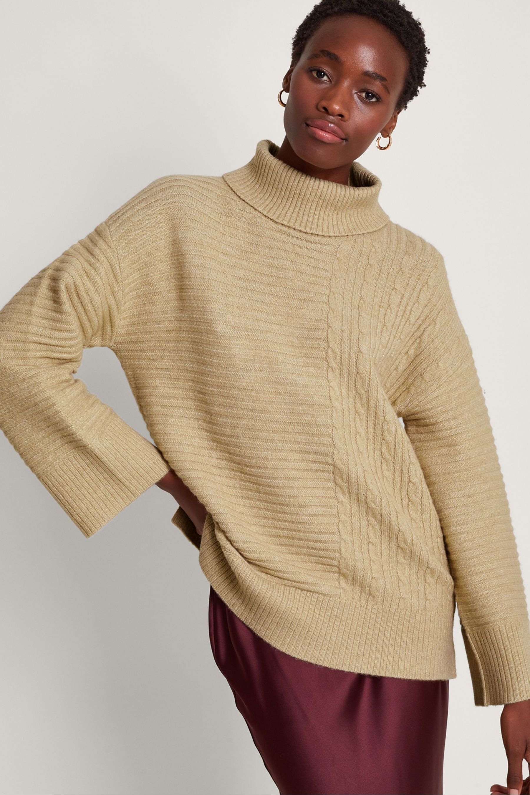 Animal print new arrivals polo neck jumper
