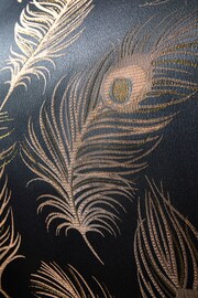 Laurence Llewelyn-Bowen Black/Gold Dandy Metallic Feather Jacquard Duvet Cover and Pillowcase Set - Image 3 of 3