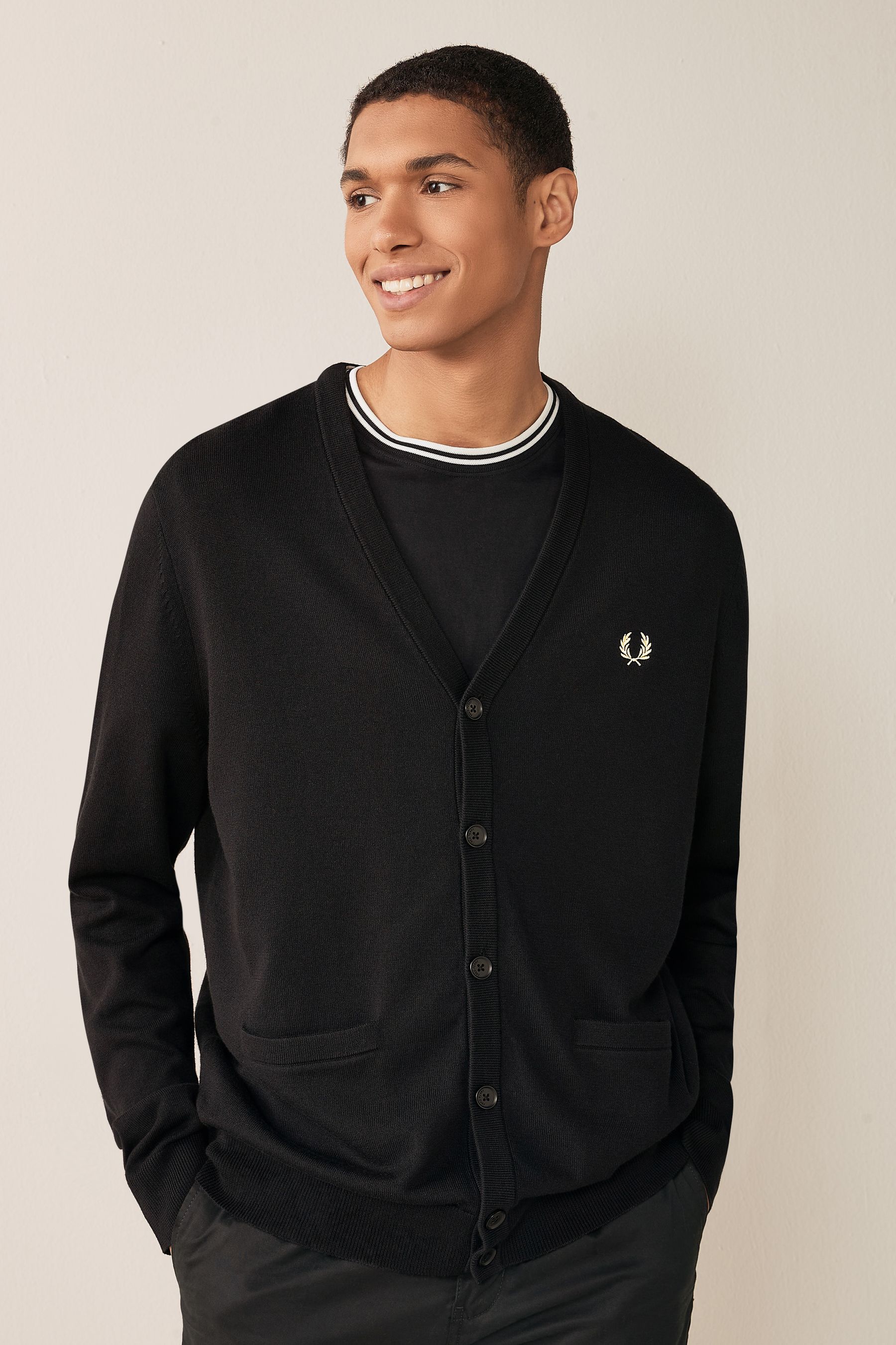 Fred perry cardigan on sale sale