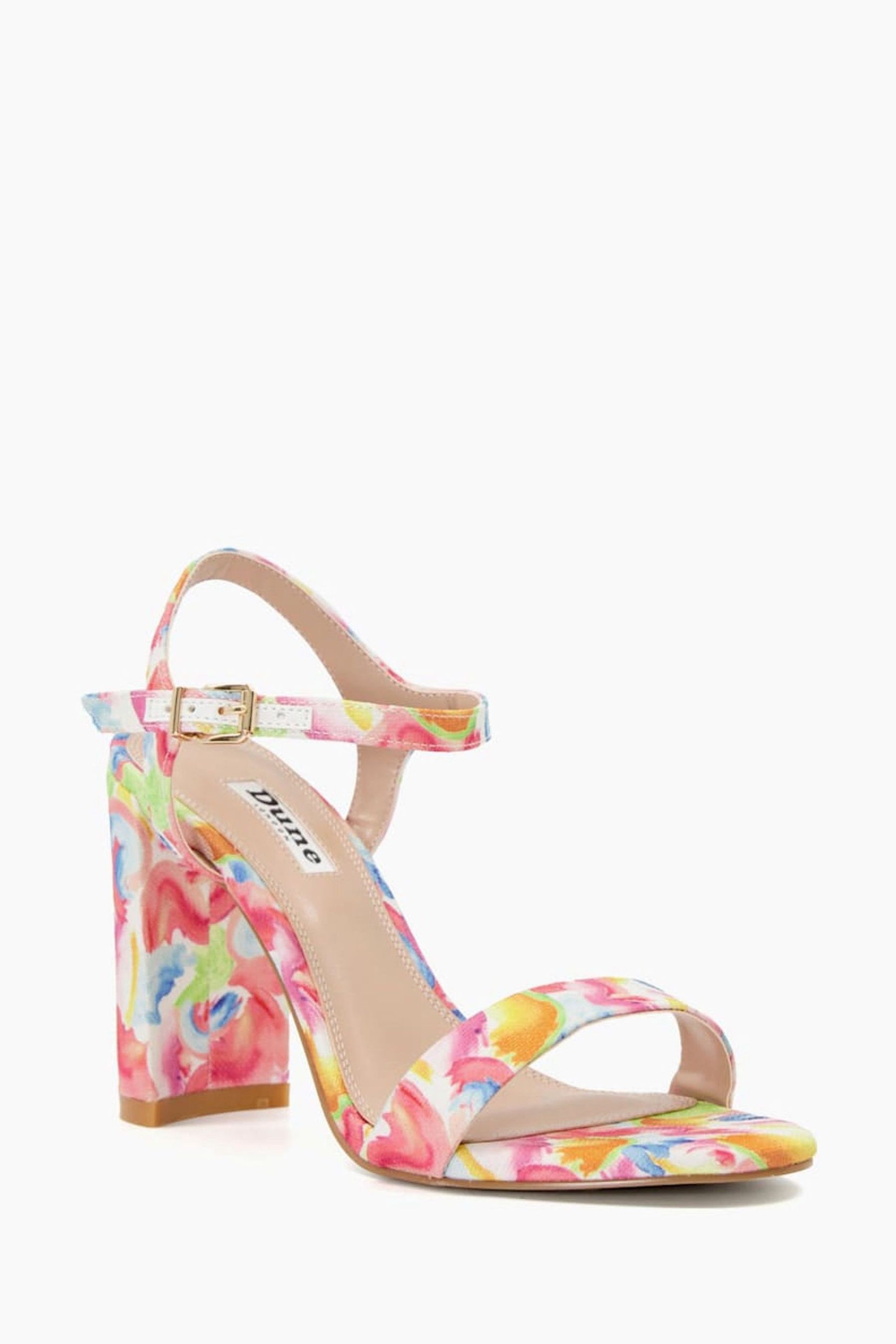 Patterned block heel sandals sales