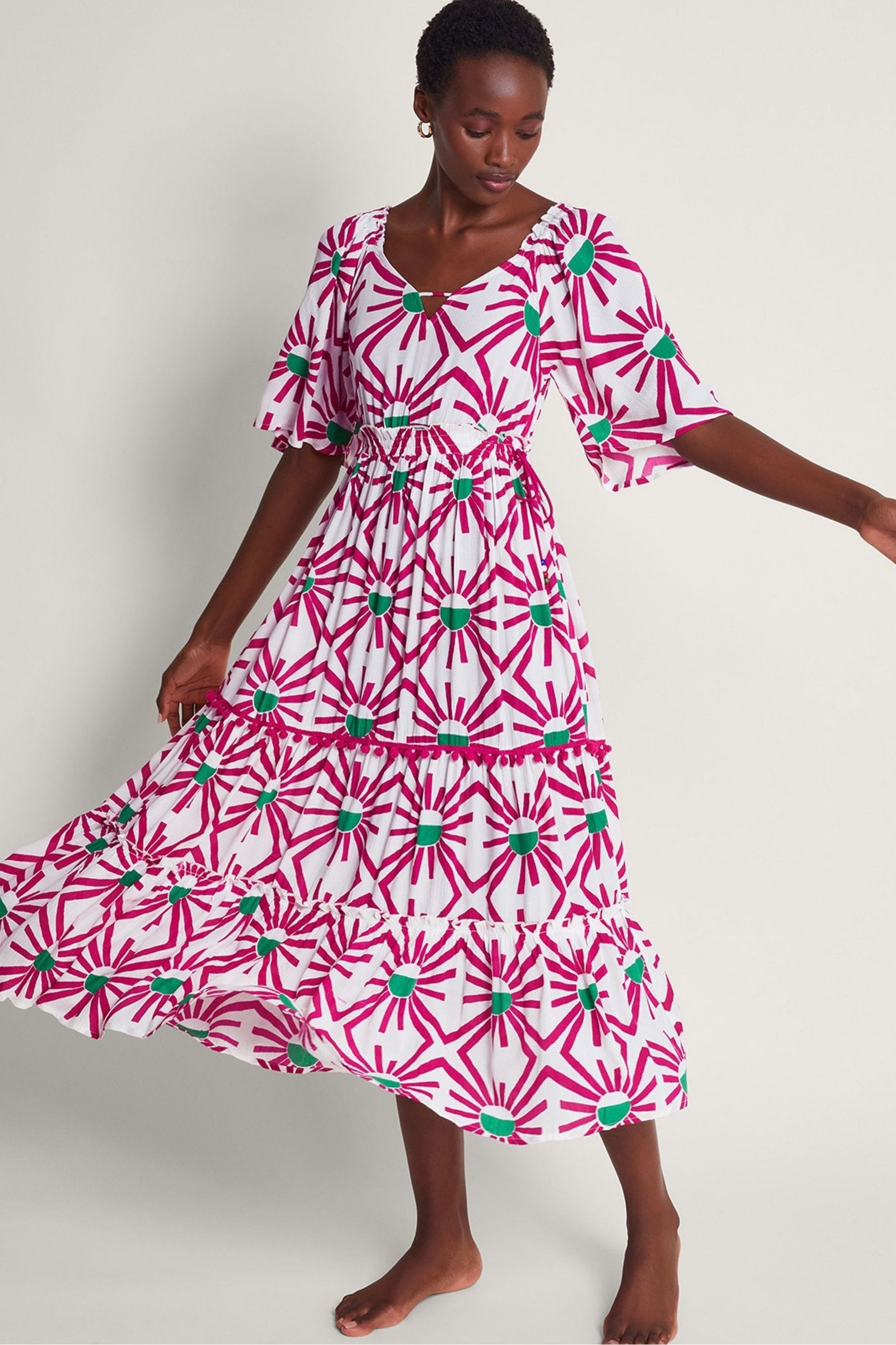 Monsoon rosa mesh midi dress discount
