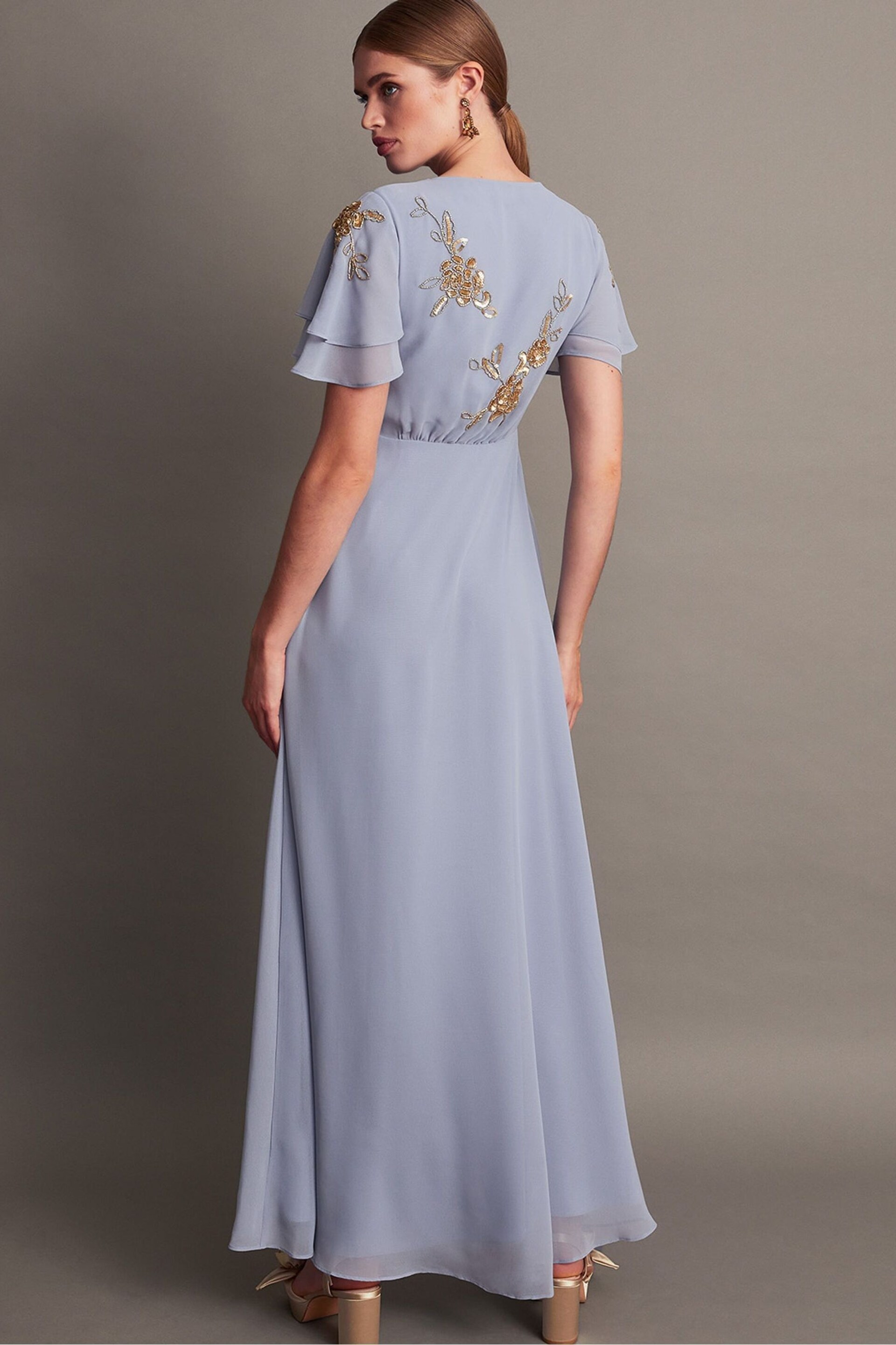 Monsoon Blue Kendra Embellished Maxi Dress - Image 3 of 6