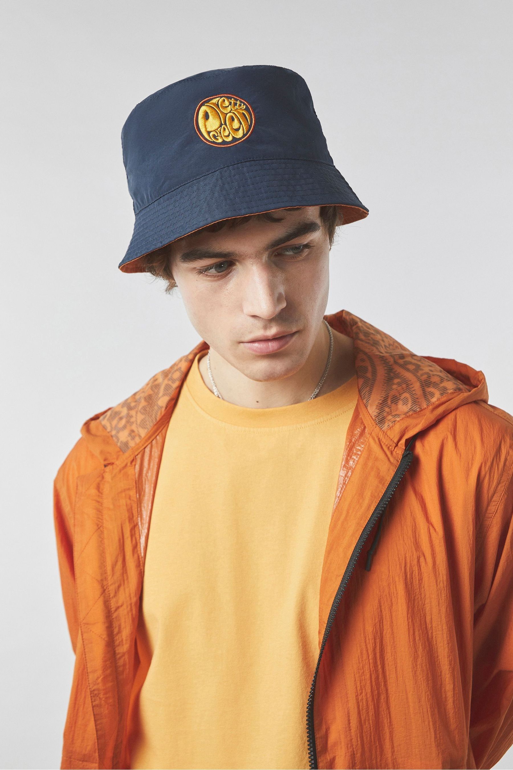 Buy Pretty Green Navy Hollen Bucket Hat from the Next UK online shop