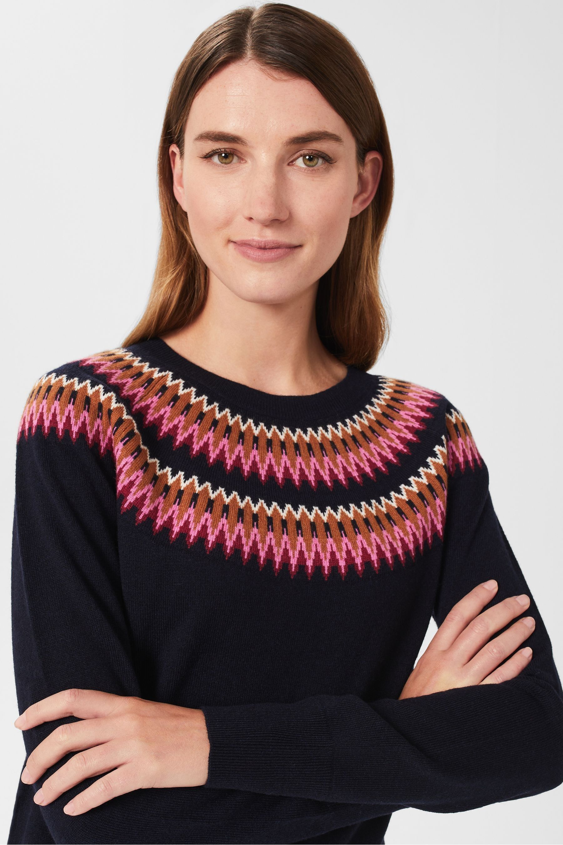Buy Hobbs Blue Greta Fairisle Jumper from the Next UK online shop