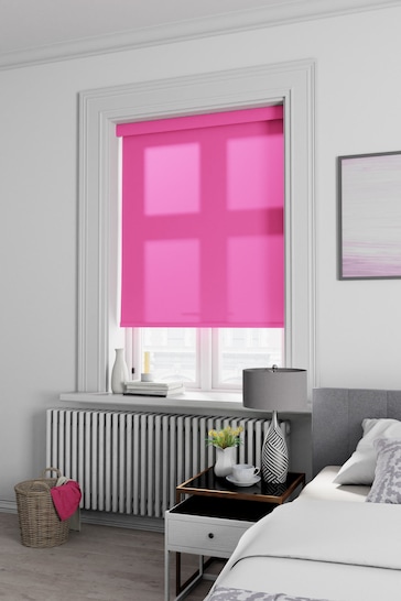 Coral Pink Asher Made To Measure Light Filtering Roller Blind