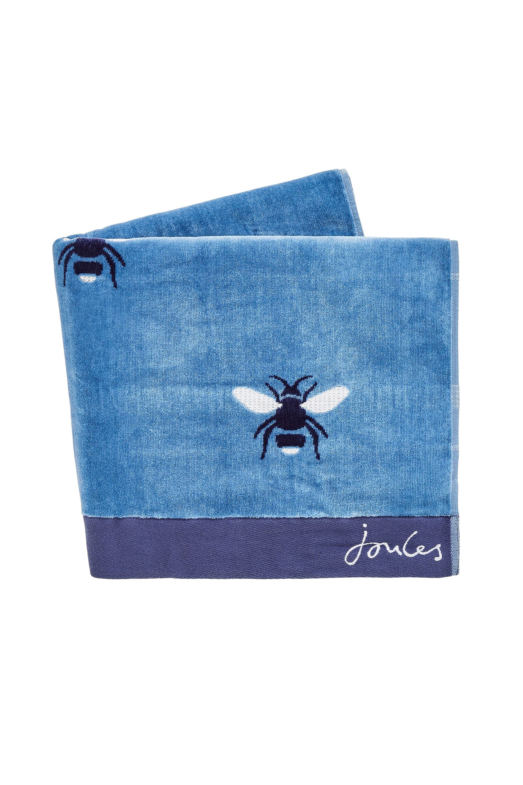 Buy Joules Pale Blue 100 Cotton Botanical Bee Towel from Next Ireland