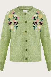 Monsoon Green Fay Floral Embroidered Cardigan - Image 5 of 5