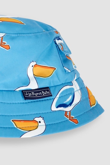 JoJo Maman Bébé Blue Pelican UPF 50 Bucket Sun Hat