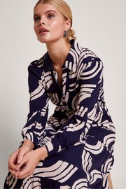 Monsoon Blue Nula Print Tier Dress - Image 3 of 5