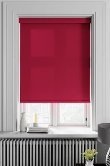 Ruby Red Asher Made To Measure Light Filtering Roller Blind