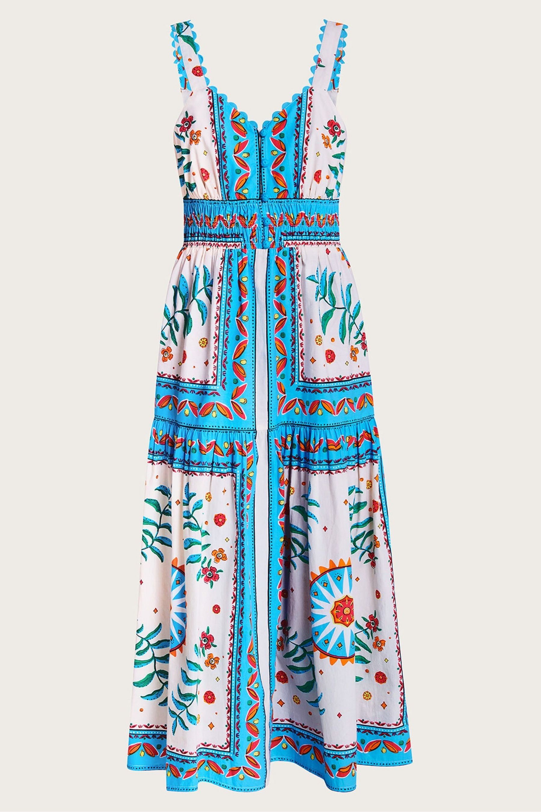 Buy Monsoon Multi 100 Cotton Anya Border Print Dress from Next Oman