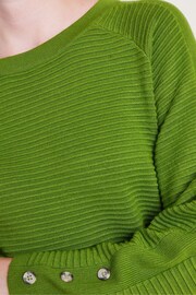 Monsoon Green Ola Ottoman Rib Jumper - Image 4 of 5