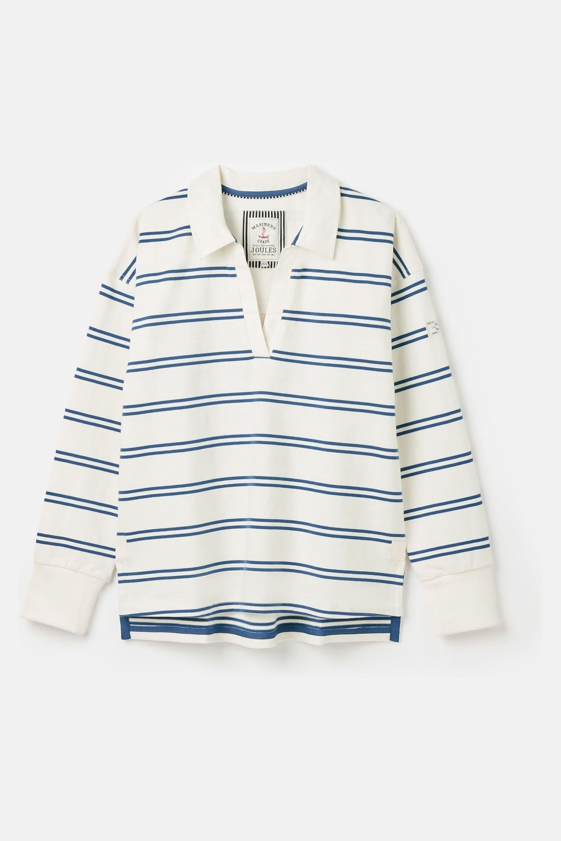Joules Bayside Cream/Navy Cotton Deck Shirt - Image 7 of 7