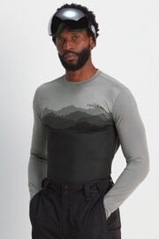 Tog 24 Charcoal Grey Snowdon Thermal Zip Neck Saga T-Shirt - Image 1 of 8